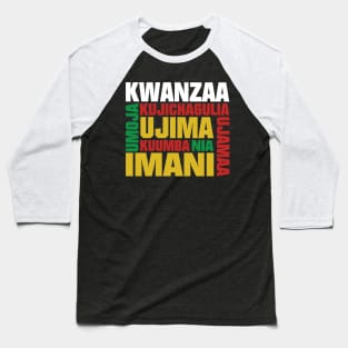 Kwanzaa 7 Principles Baseball T-Shirt